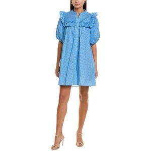 Maison Maar Womens  Mini Dress, Blue